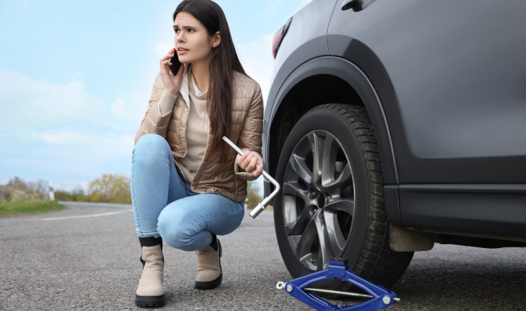 How to check for puncture in rear car tyres